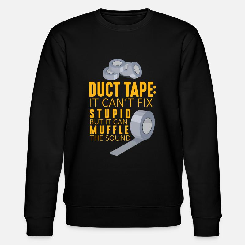 Klebeband Sarkasmus Handwerker Hausmeister Spruch - Stanley/Stella Unisex Bio-Sweatshirt CHANGER  - Schwarz