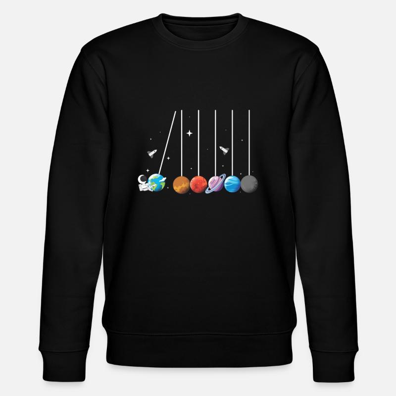 Weltraum Astronaut Pendel Rakete Sonnensystem - Stanley/Stella Unisex Bio-Sweatshirt CHANGER - Schwarz