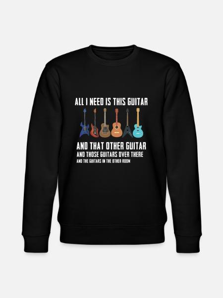Funny guitar player guitarist guitars - Stanley/Stella CHANGER Unisex Organic Sweatshirt - black