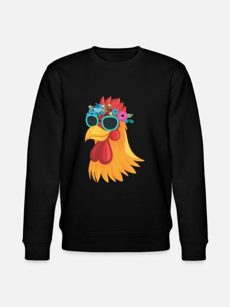 Cool chicken sunglasses farmer animal - Stanley/Stella CHANGER Unisex Organic Sweatshirt - black