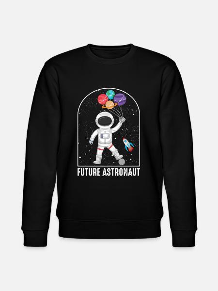 Future astronaut child spaceship space - Stanley/Stella CHANGER Unisex Organic Sweatshirt - black