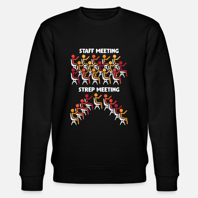 Bacteria streptococci meet microbiology - Stanley/Stella CHANGER Unisex Organic Sweatshirt - black