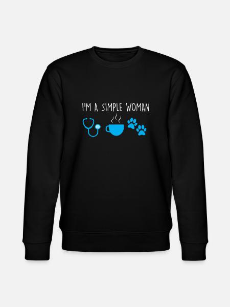 Simple nurse coffee dog paw - Stanley/Stella CHANGER Unisex Organic Sweatshirt - black