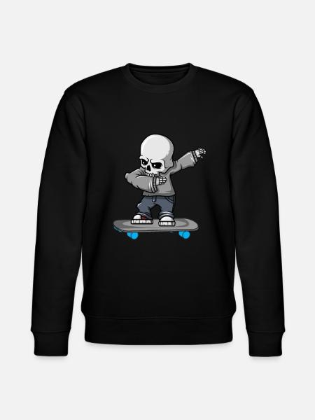 Dabbing skelet skateboard Halloween skater - Stanley/Stella økologisk unisex-sweatshirt CHANGER  - sort