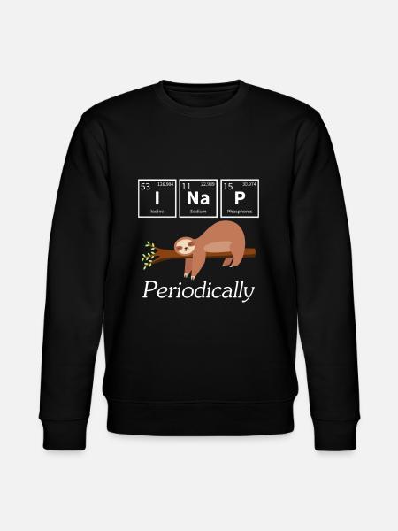 Funny scientist chemistry sloth nap - Stanley/Stella CHANGER Unisex Organic Sweatshirt - black