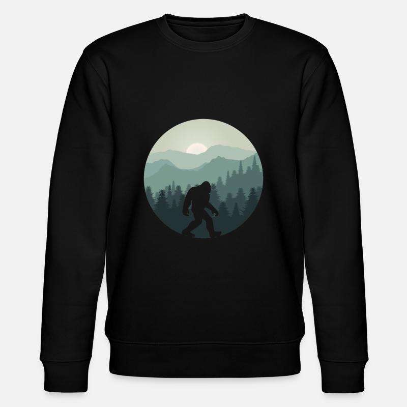 Bigfoot Berg Wald Sasquatch Fan - Stanley/Stella Unisex Bio-Sweatshirt CHANGER  - Schwarz