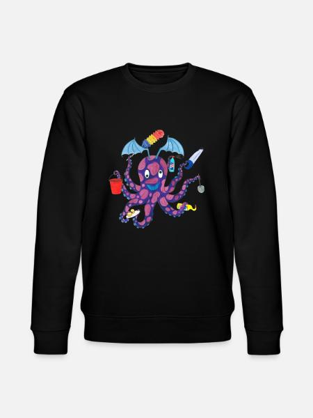 Household Octopus Octopus Octopus - Stanley/Stella CHANGER Unisex Organic Sweatshirt - black