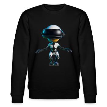 VR Alien - Stanley/Stella Unisex Bio-Sweatshirt CHANGER  - Schwarz - Vorne - Nik (191cm) & Marisol (170cm)