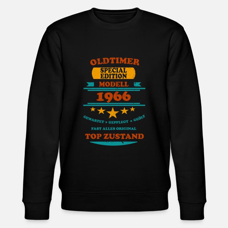 Oldtimer Retro 1966 - Stanley/Stella Unisex Bio-Sweatshirt CHANGER  - Schwarz