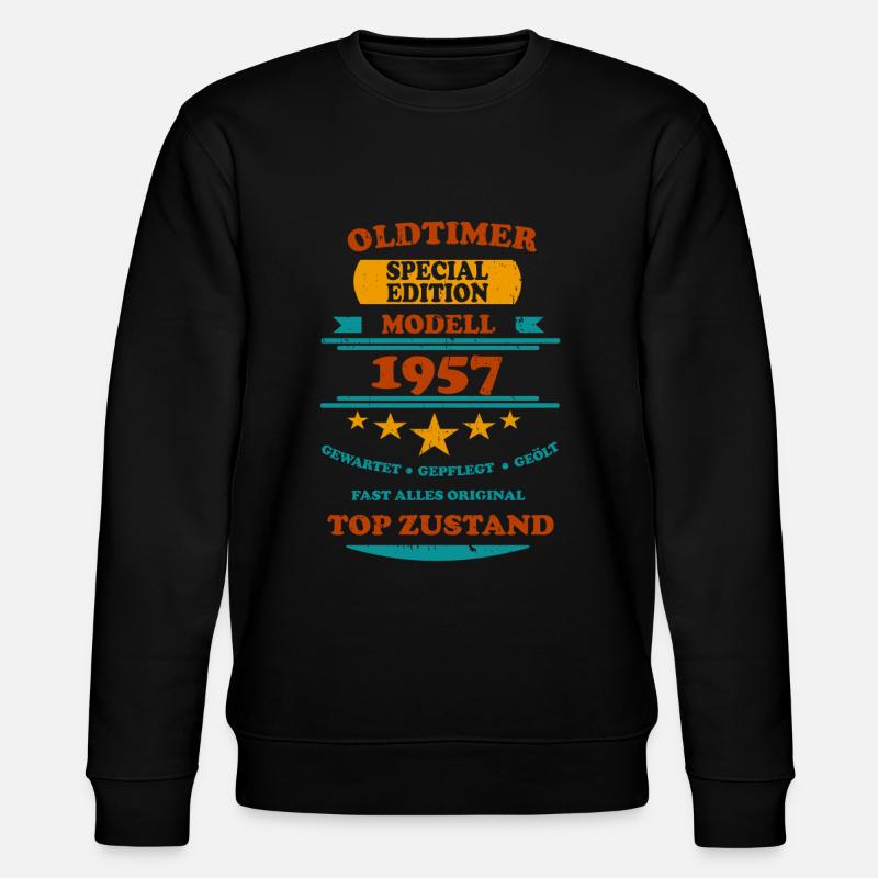 Oldtimer Retro 1957 - Stanley/Stella Unisex Bio-Sweatshirt CHANGER  - Schwarz