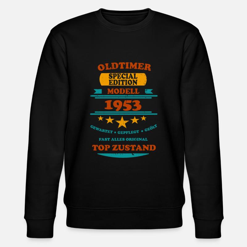 Oldtimer Retro 1953 - Stanley/Stella Unisex Bio-Sweatshirt CHANGER  - Schwarz