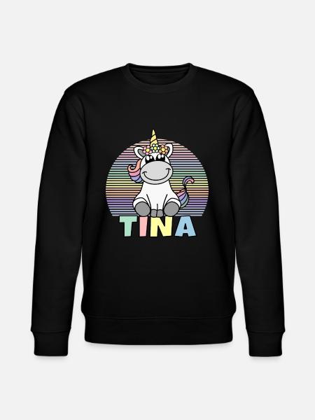 Tina Einhorn Name - Stanley/Stella Unisex Bio-Sweatshirt CHANGER  - Schwarz