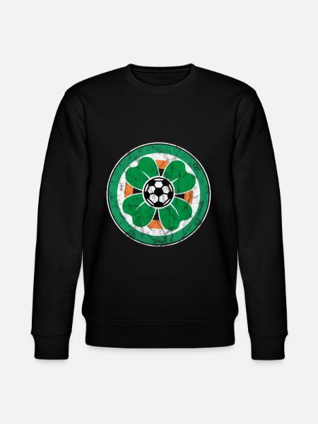 Irland Fussball Kleeblatt - Stanley/Stella Unisex Bio-Sweatshirt CHANGER  - Schwarz