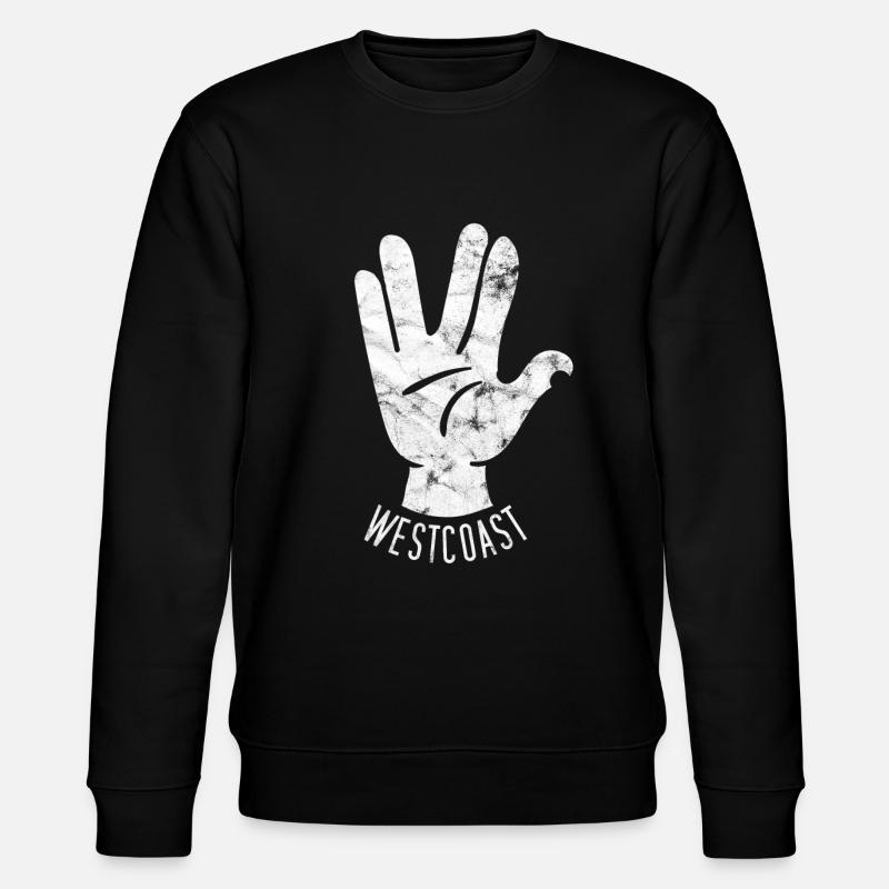 Westcoast hand sign - Stanley/Stella CHANGER Unisex Organic Sweatshirt - black