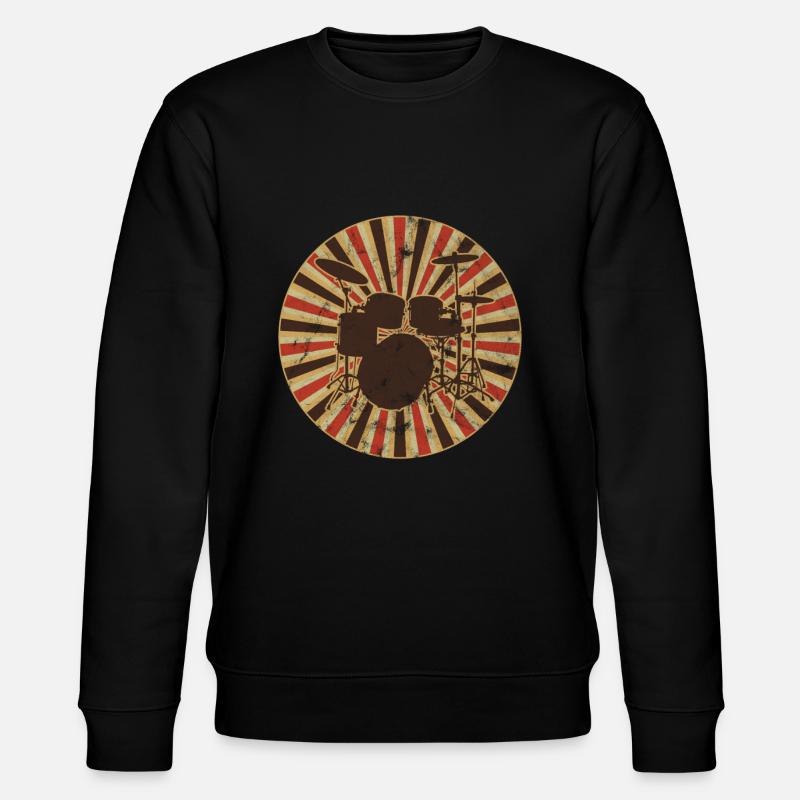 Drums Drummer Retro - Stanley/Stella Unisex Bio-Sweatshirt CHANGER - Schwarz
