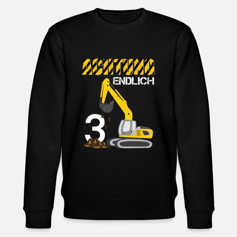 Endlich 3 Bagger - Stanley/Stella Unisex Bio-Sweatshirt CHANGER  - Schwarz