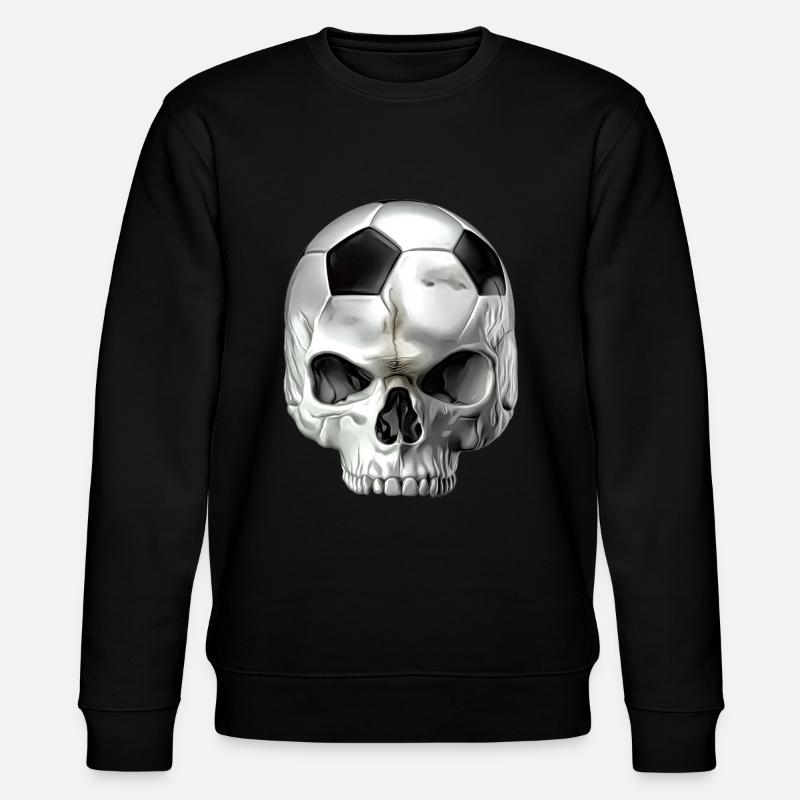 Fußballschädel - Stanley/Stella Unisex Bio-Sweatshirt CHANGER  - Schwarz