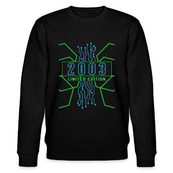 Geburtstag 2003 Gaming Limited Edition Gamer - Stanley/Stella Unisex Bio-Sweatshirt CHANGER  - Schwarz - Vorne - Nik (191cm) & Marisol (170cm)