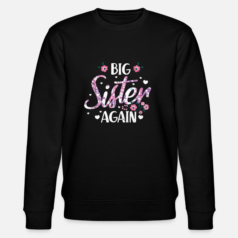 Grosse Schwester - Stanley/Stella Unisex Bio-Sweatshirt CHANGER  - Schwarz