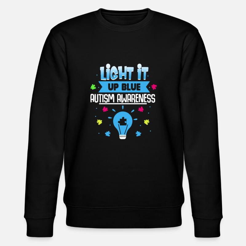 autism - Stanley/Stella CHANGER Unisex Organic Sweatshirt - black