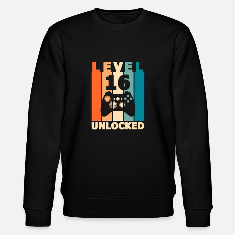 Level 16 - Stanley/Stella CHANGER Unisex Organic Sweatshirt - black