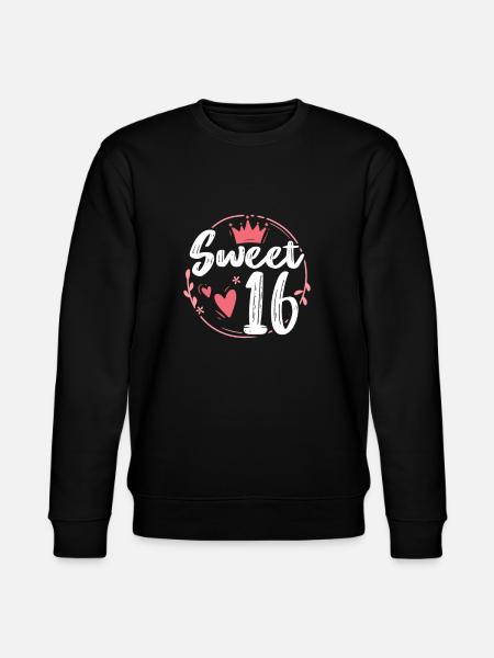 16th birthday - Stanley/Stella CHANGER Unisex Organic Sweatshirt - black