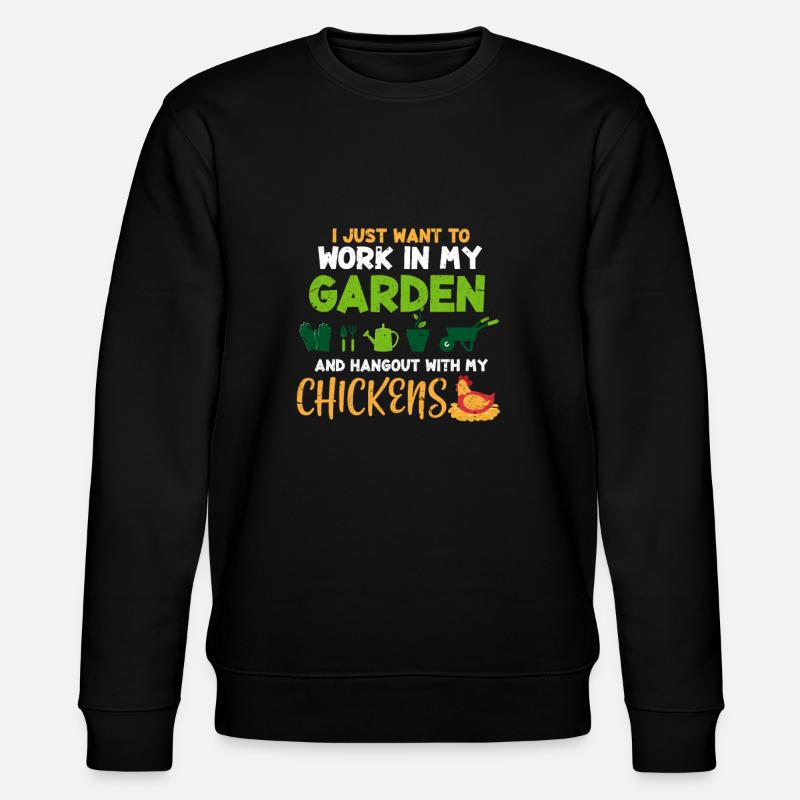 Garten Hühnerstall - Stanley/Stella Unisex Bio-Sweatshirt CHANGER  - Schwarz