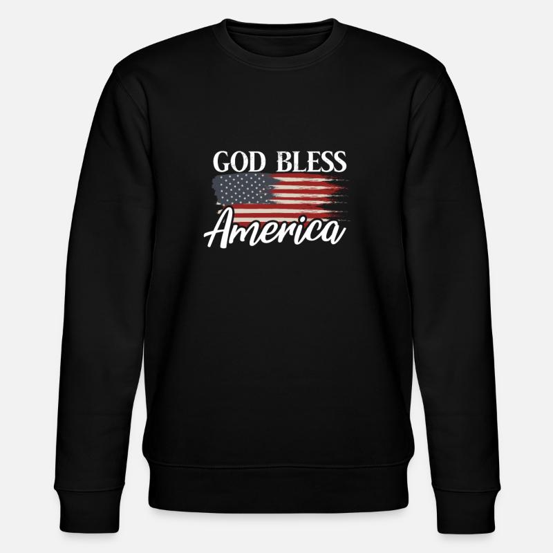 Amerika - Stanley/Stella Unisex Bio-Sweatshirt CHANGER  - Schwarz