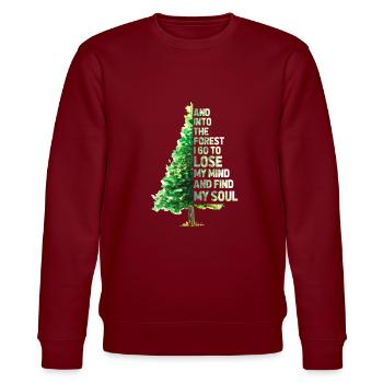 Forest - Stanley/Stella CHANGER Unisex Organic Sweatshirt - burgundy - Front - Nik (191cm) & Marisol (170cm)
