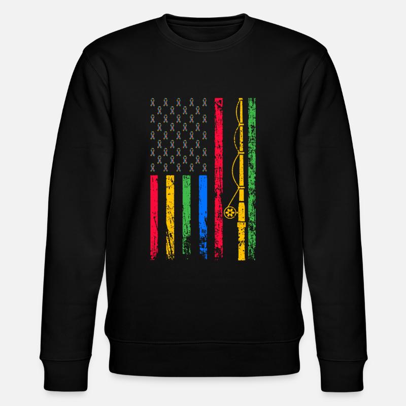 Drapeau sportif américain - Sweat bio CHANGER Stanley/Stella Unisexe - noir