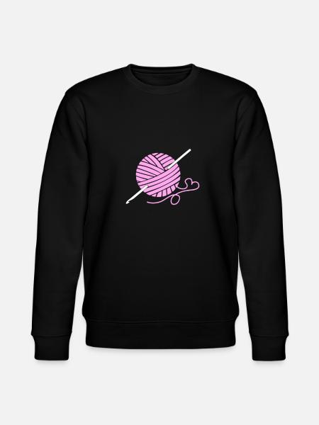 Häkeln Häkelnadel Garn Häklerin Leidenschaft - Stanley/Stella Unisex Bio-Sweatshirt CHANGER - Schwarz
