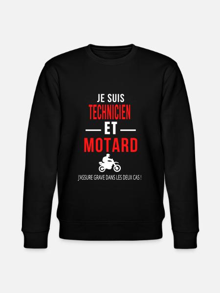 motard et TECHNICIEN - Sweat bio CHANGER Stanley/Stella Unisexe - noir