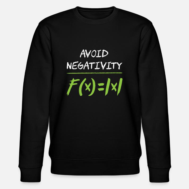 Avoid negativity math - Stanley/Stella Unisex Bio-Sweatshirt CHANGER  - Schwarz