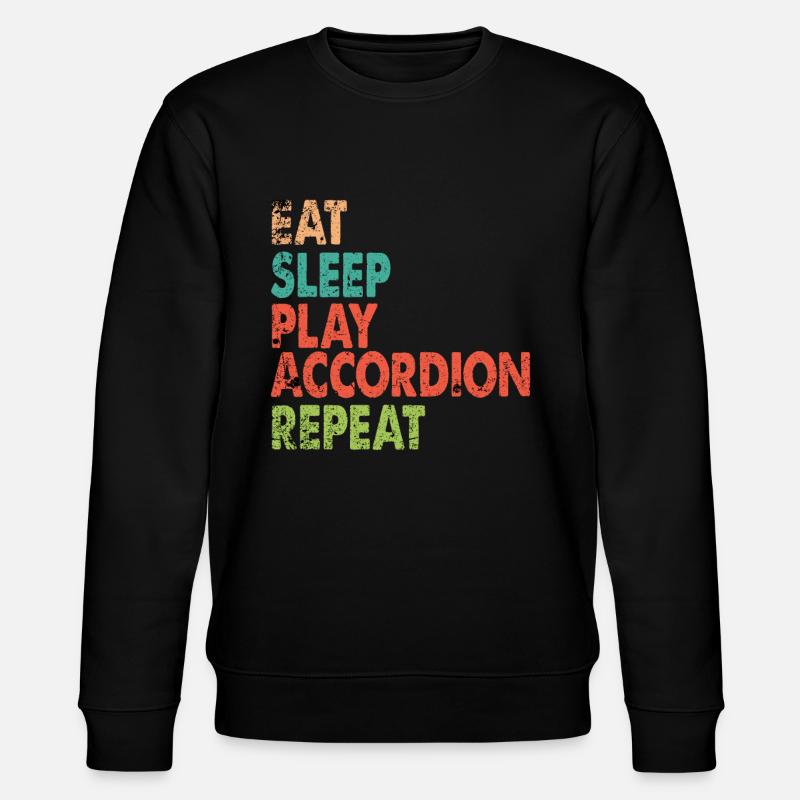Musiker Akkordeon Geschenkidee - Stanley/Stella Unisex Bio-Sweatshirt CHANGER  - Schwarz
