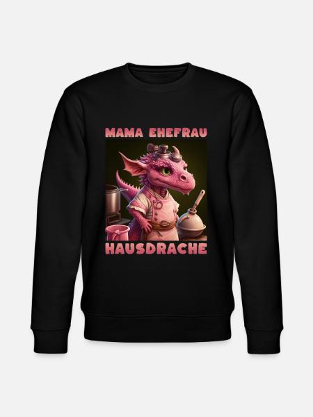 Ehefrau Mama Hausdrache - Stanley/Stella Unisex Bio-Sweatshirt CHANGER - Schwarz