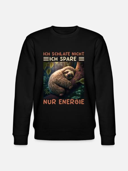 Ich Schlafe Nicht Ich Spare Energie - Stanley/Stella Unisex Bio-Sweatshirt CHANGER  - Schwarz