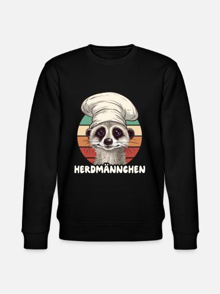 Herdmännchen Erdmännchen Koch - Stanley/Stella Unisex Bio-Sweatshirt CHANGER - Schwarz