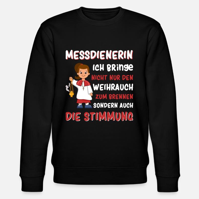 Messdiener Ministrant - Stanley/Stella Unisex Bio-Sweatshirt CHANGER - Schwarz