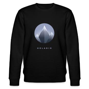 Holadio Holladio Bergsteiger Jodeln Heidi Wandern - Stanley/Stella Unisex Bio-Sweatshirt CHANGER  - Schwarz - Vorne - Nik (191cm) & Marisol (170cm)
