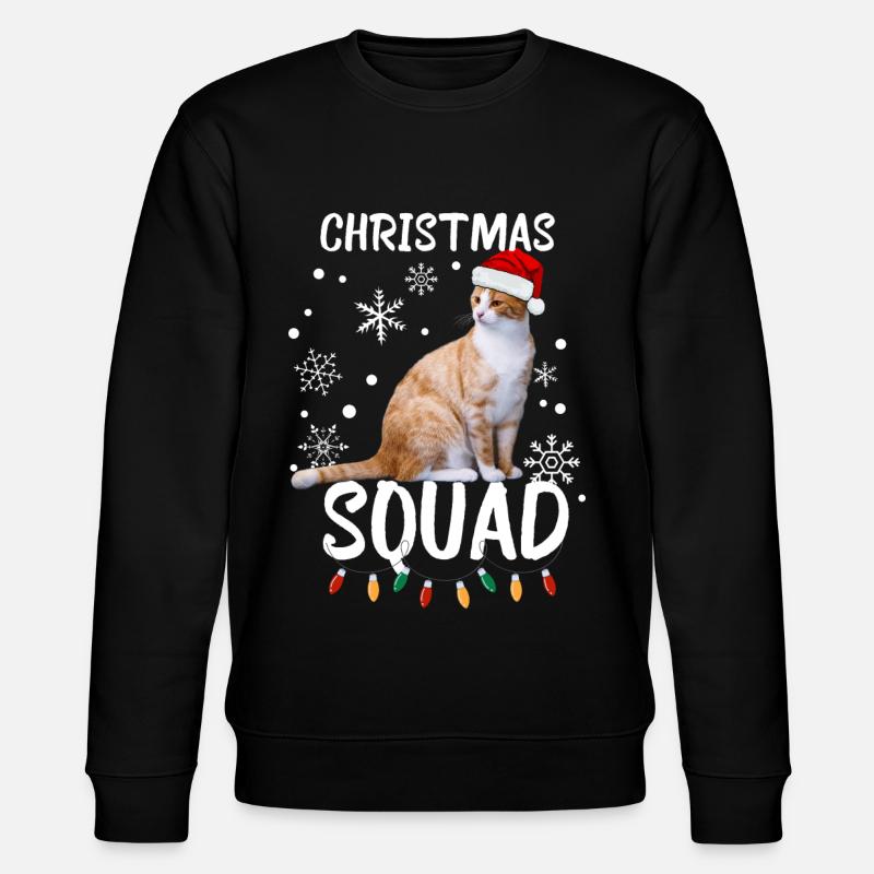 Christmas Squad. cat christmas - Stanley/Stella CHANGER Unisex Organic Sweatshirt - black