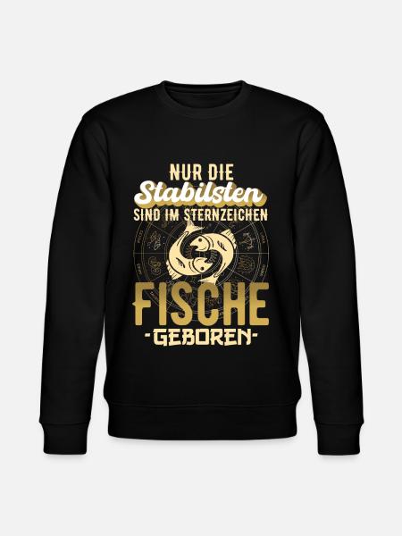 Sternzeichen Fische stabil Geschenk - Stanley/Stella Unisex Bio-Sweatshirt CHANGER - Schwarz