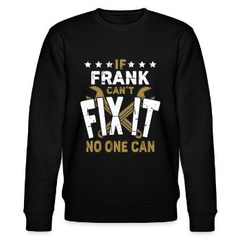 Frank Name Geschenk Vorname Geburtstag - Stanley/Stella Unisex Bio-Sweatshirt CHANGER  - Schwarz - Vorne - Nik (191cm) & Marisol (170cm)
