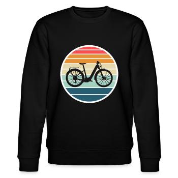 E-Bike Cyclist Cadeau Vélo Cycliste - Sweat bio CHANGER Stanley/Stella Unisexe - noir - Devant - Nik (191cm) & Marisol (170cm)