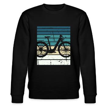 E-Bike Cyclist Cadeau Vélo Cycliste - Sweat bio CHANGER Stanley/Stella Unisexe - noir - Devant - Nik (191cm) & Marisol (170cm)
