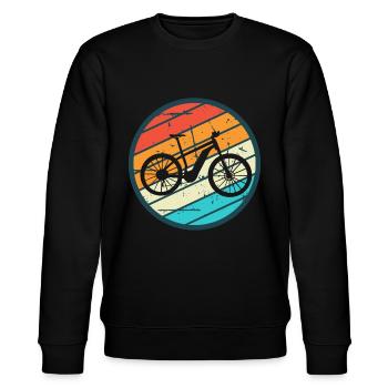 E-Bike Cyclist Cadeau Vélo Cycliste - Sweat bio CHANGER Stanley/Stella Unisexe - noir - Devant - Nik (191cm) & Marisol (170cm)