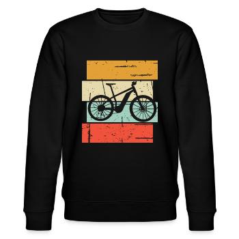 E-Bike Cyclist Cadeau Vélo Cycliste - Sweat bio CHANGER Stanley/Stella Unisexe - noir - Devant - Nik (191cm) & Marisol (170cm)