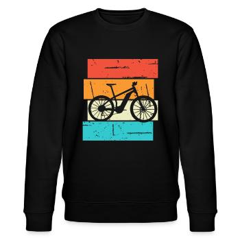 E-Bike Cyclist Cadeau Vélo Cycliste - Sweat bio CHANGER Stanley/Stella Unisexe - noir - Devant - Nik (191cm) & Marisol (170cm)