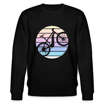 E-Bike Cyclist Cadeau Vélo Cycliste - Sweat bio CHANGER Stanley/Stella Unisexe - noir - Devant - Nik (191cm) & Marisol (170cm)