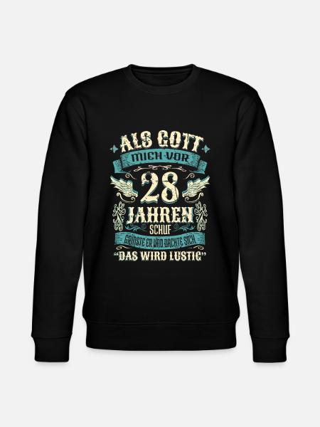 28 Geburtstag Geschenk Jahre Lustig Spruch - Stanley/Stella Unisex Bio-Sweatshirt CHANGER - Schwarz