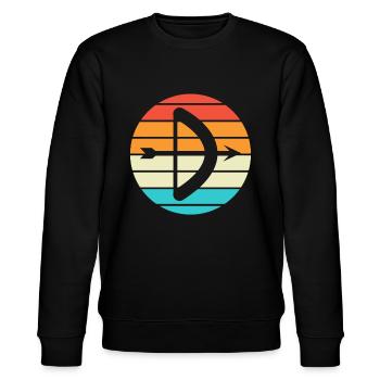 Archery Gift Saying Archery - Stanley/Stella CHANGER Unisex Organic Sweatshirt - black - Front - Nik (191cm) & Marisol (170cm)